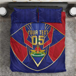 Custom Afro-Haitians Football Bedding Set Haitian Palm Tree Unique Style