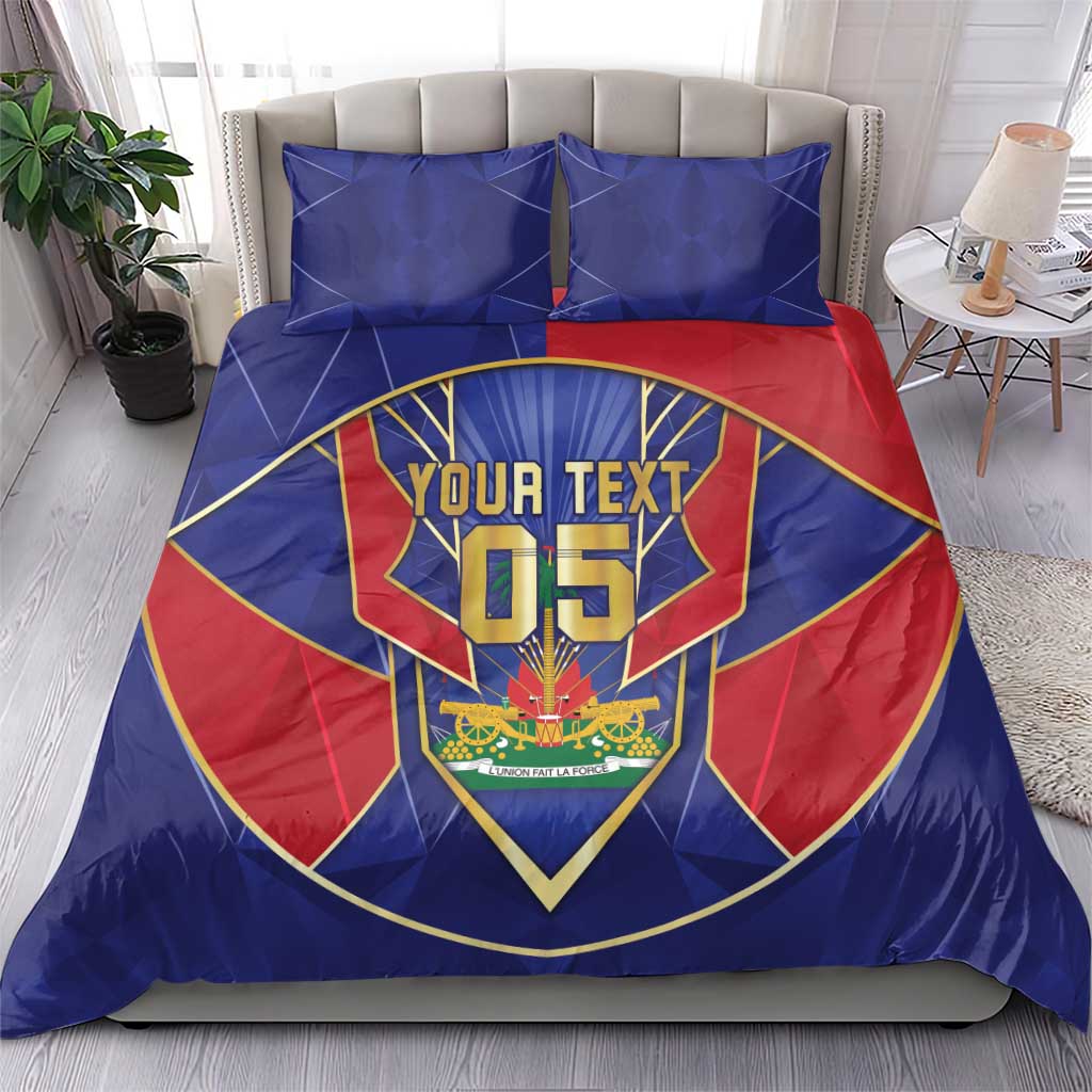 Custom Afro-Haitians Football Bedding Set Haitian Palm Tree Unique Style