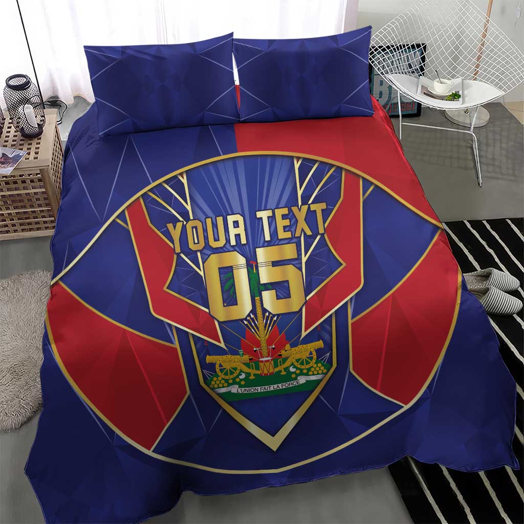 Custom Afro-Haitians Football Bedding Set Haitian Palm Tree Unique Style