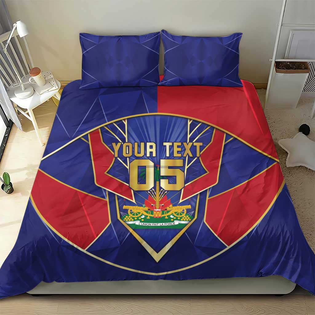 Custom Afro-Haitians Football Bedding Set Haitian Palm Tree Unique Style