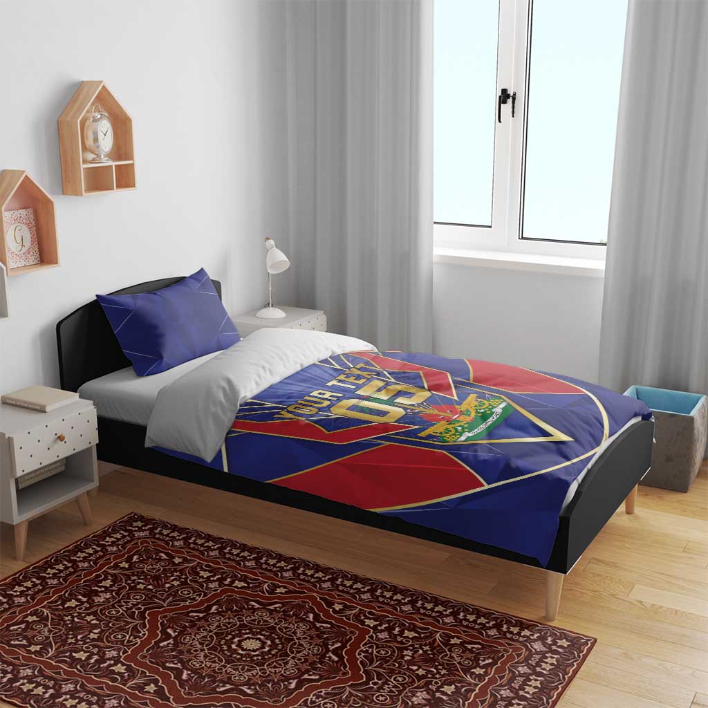 Custom Afro-Haitians Football Bedding Set Haitian Palm Tree Unique Style