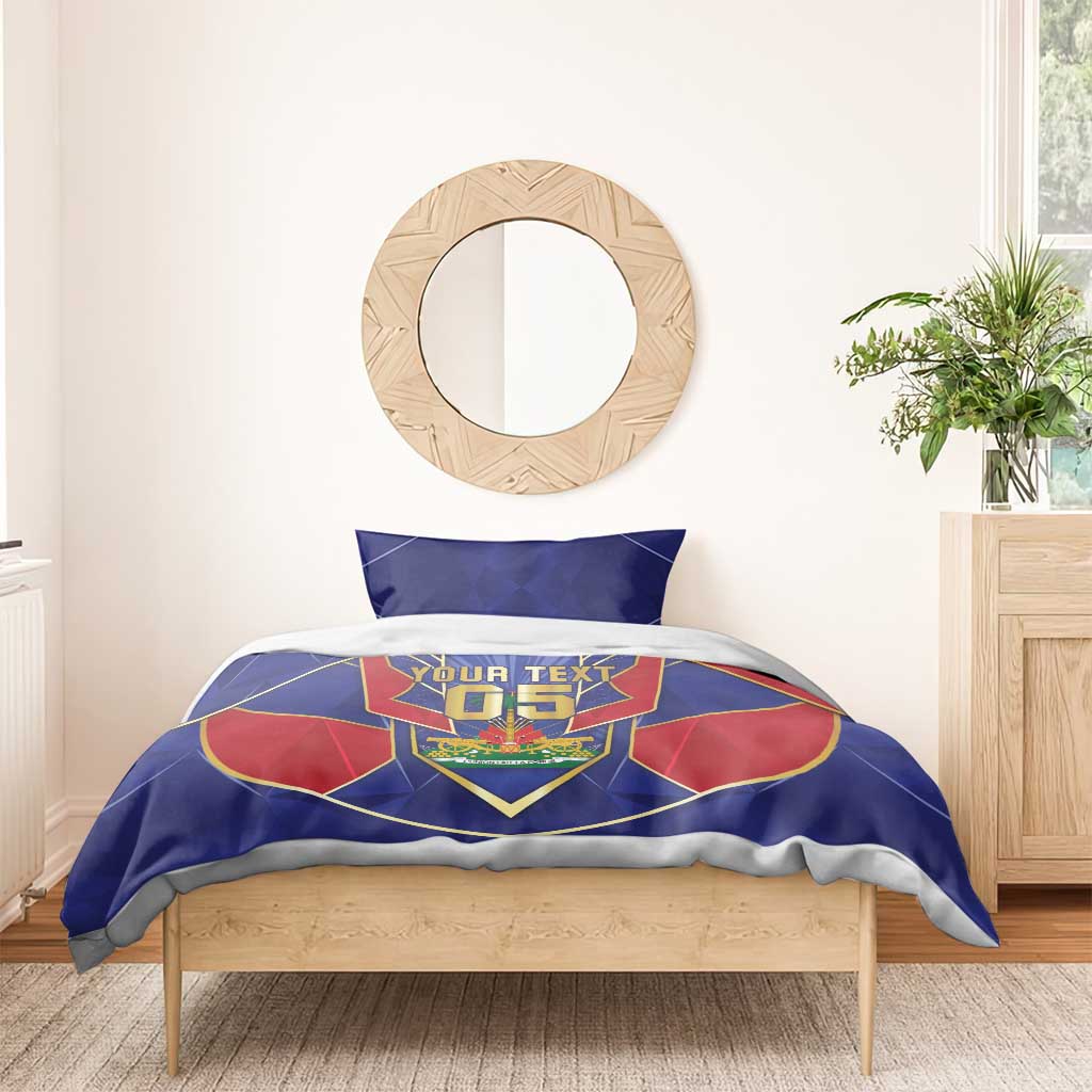 Custom Afro-Haitians Football Bedding Set Haitian Palm Tree Unique Style