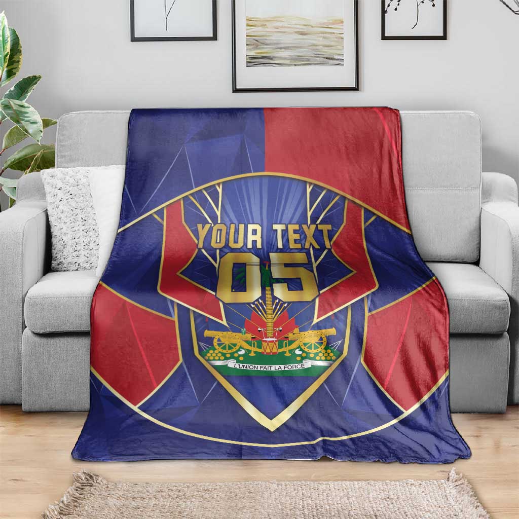 Custom Afro-Haitians Football Blanket Haitian Palm Tree Unique Style