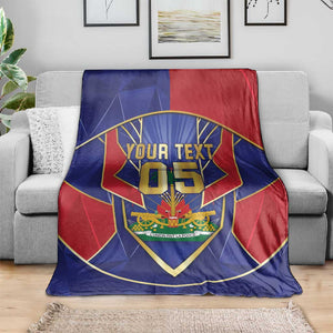 Custom Afro-Haitians Football Blanket Haitian Palm Tree Unique Style