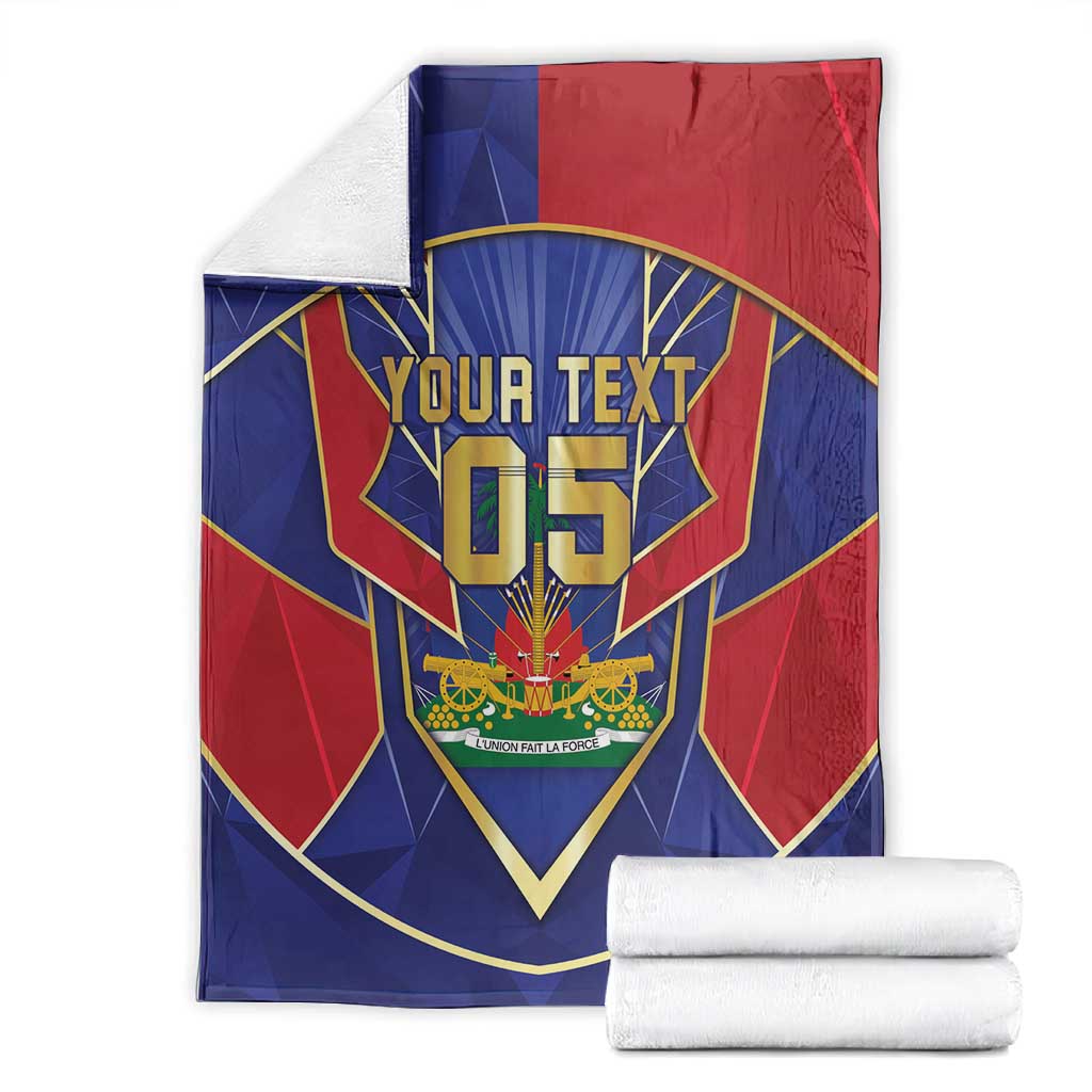 Custom Afro-Haitians Football Blanket Haitian Palm Tree Unique Style