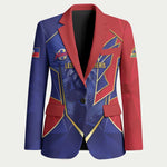 Custom Afro-Haitians Football Blazer Haitian Palm Tree Unique Style