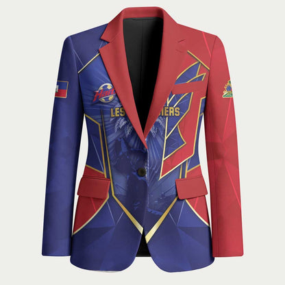 Custom Afro-Haitians Football Blazer Haitian Palm Tree Unique Style