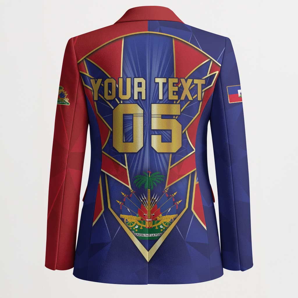 Custom Afro-Haitians Football Blazer Haitian Palm Tree Unique Style