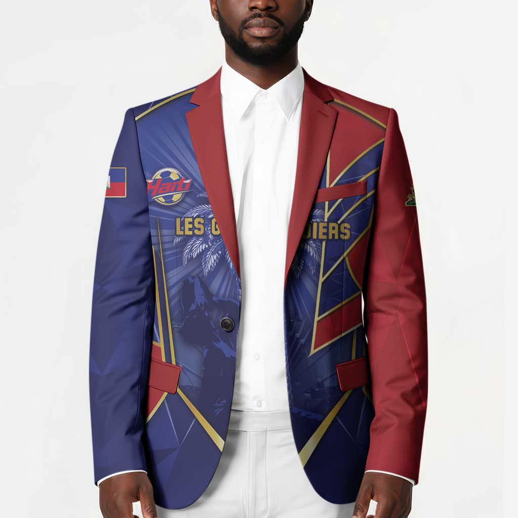 Custom Afro-Haitians Football Blazer Haitian Palm Tree Unique Style