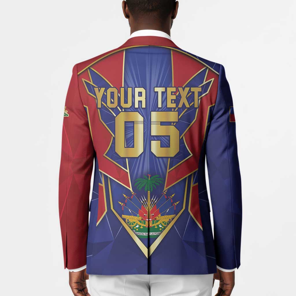 Custom Afro-Haitians Football Blazer Haitian Palm Tree Unique Style