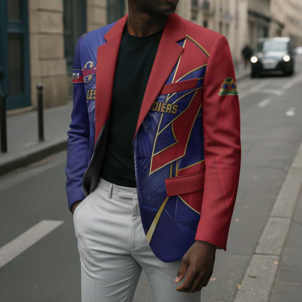 Custom Afro-Haitians Football Blazer Haitian Palm Tree Unique Style