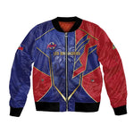 Custom Afro-Haitians Football Bomber Jacket Haitian Palm Tree Unique Style
