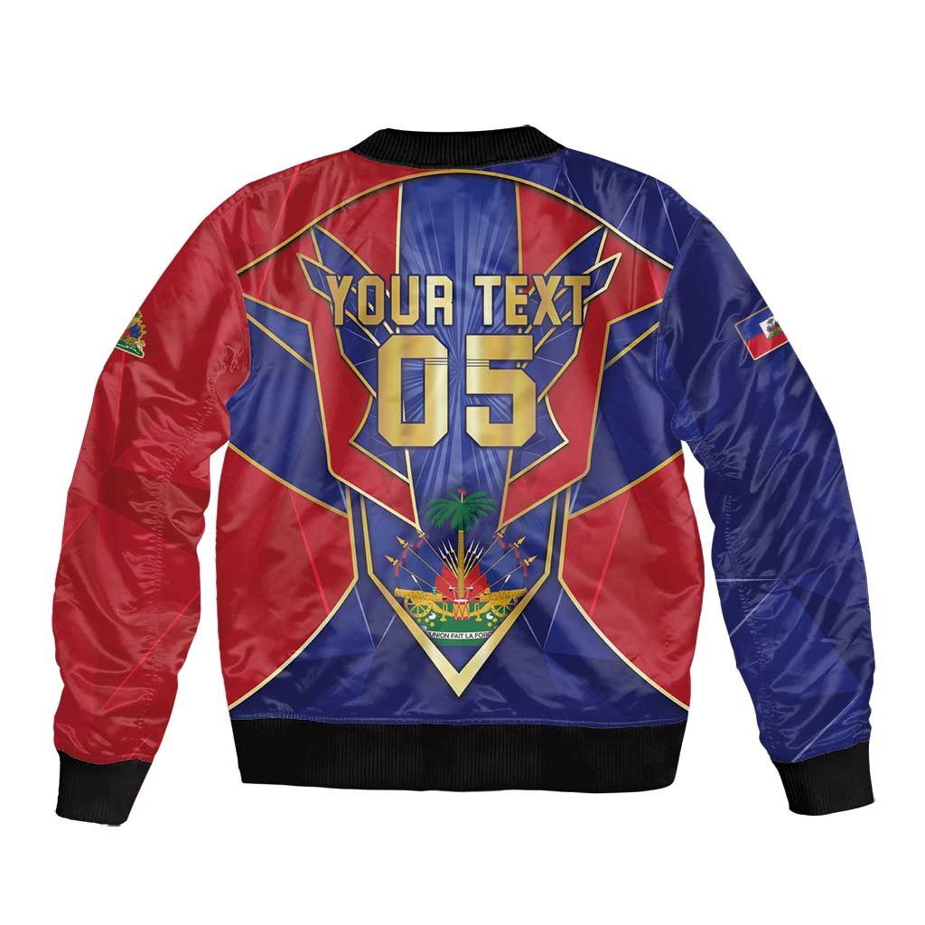Custom Afro-Haitians Football Bomber Jacket Haitian Palm Tree Unique Style