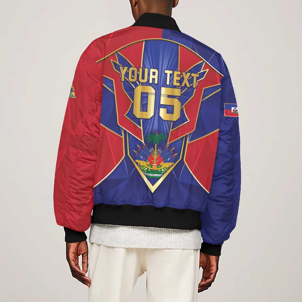 Custom Afro-Haitians Football Bomber Jacket Haitian Palm Tree Unique Style