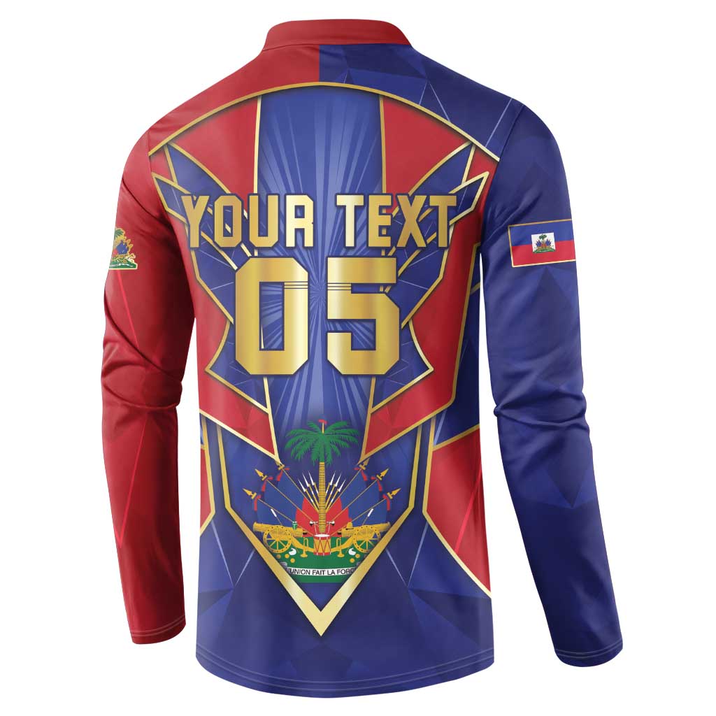 Custom Afro-Haitians Football Button Sweatshirt Haitian Palm Tree Unique Style