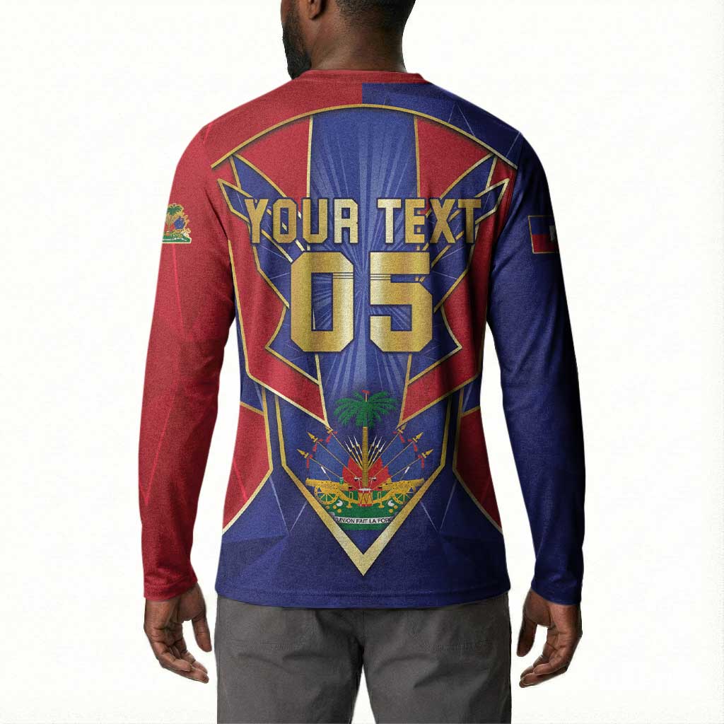 Custom Afro-Haitians Football Button Sweatshirt Haitian Palm Tree Unique Style