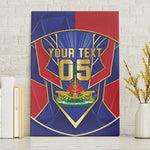 Custom Afro-Haitians Football Canvas Wall Art Haitian Palm Tree Unique Style