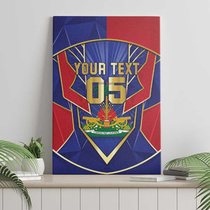 Custom Afro-Haitians Football Canvas Wall Art Haitian Palm Tree Unique Style