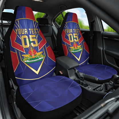 Custom Afro-Haitians Football Car Seat Cover Haitian Palm Tree Unique Style