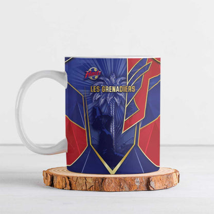 Custom Afro-Haitians Football Ceramic Mug Haitian Palm Tree Unique Style