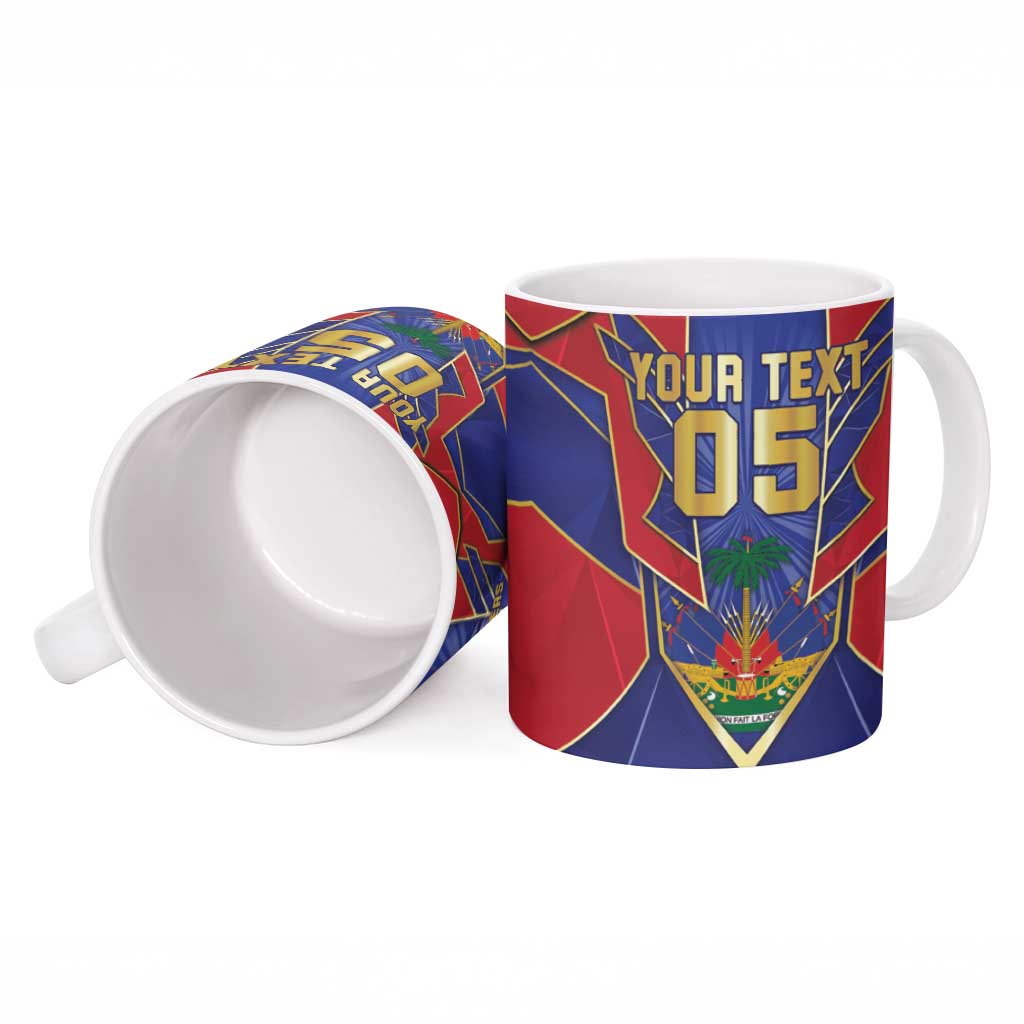 Custom Afro-Haitians Football Ceramic Mug Haitian Palm Tree Unique Style