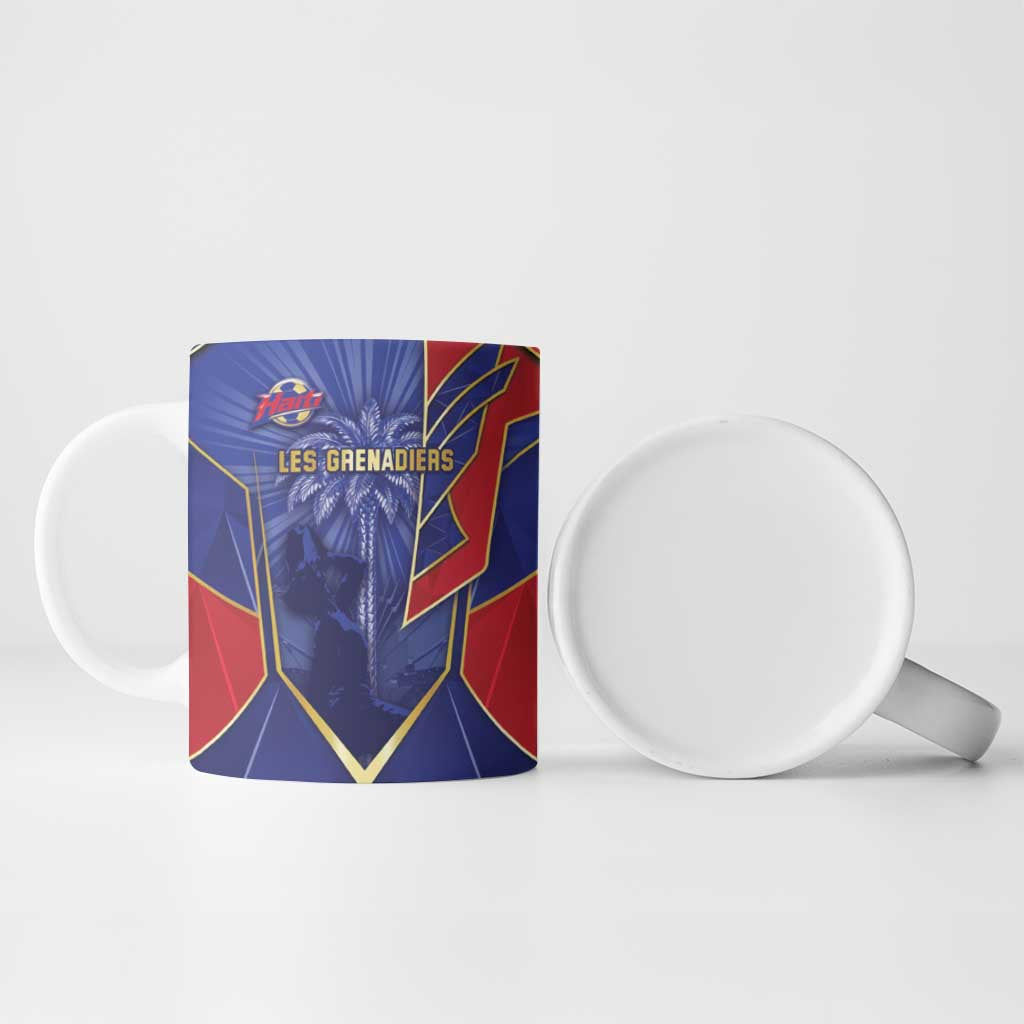 Custom Afro-Haitians Football Ceramic Mug Haitian Palm Tree Unique Style