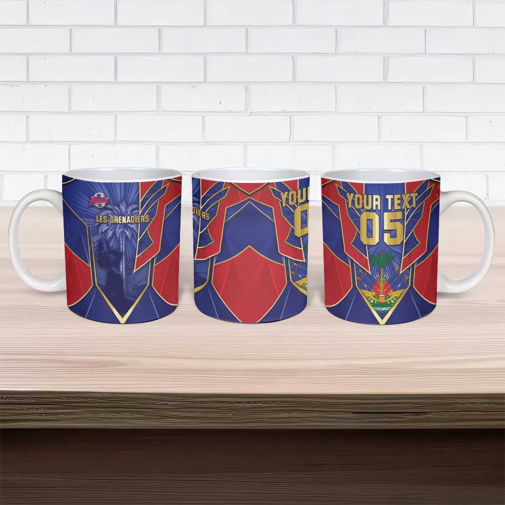 Custom Afro-Haitians Football Ceramic Mug Haitian Palm Tree Unique Style