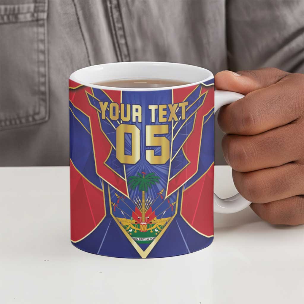 Custom Afro-Haitians Football Ceramic Mug Haitian Palm Tree Unique Style
