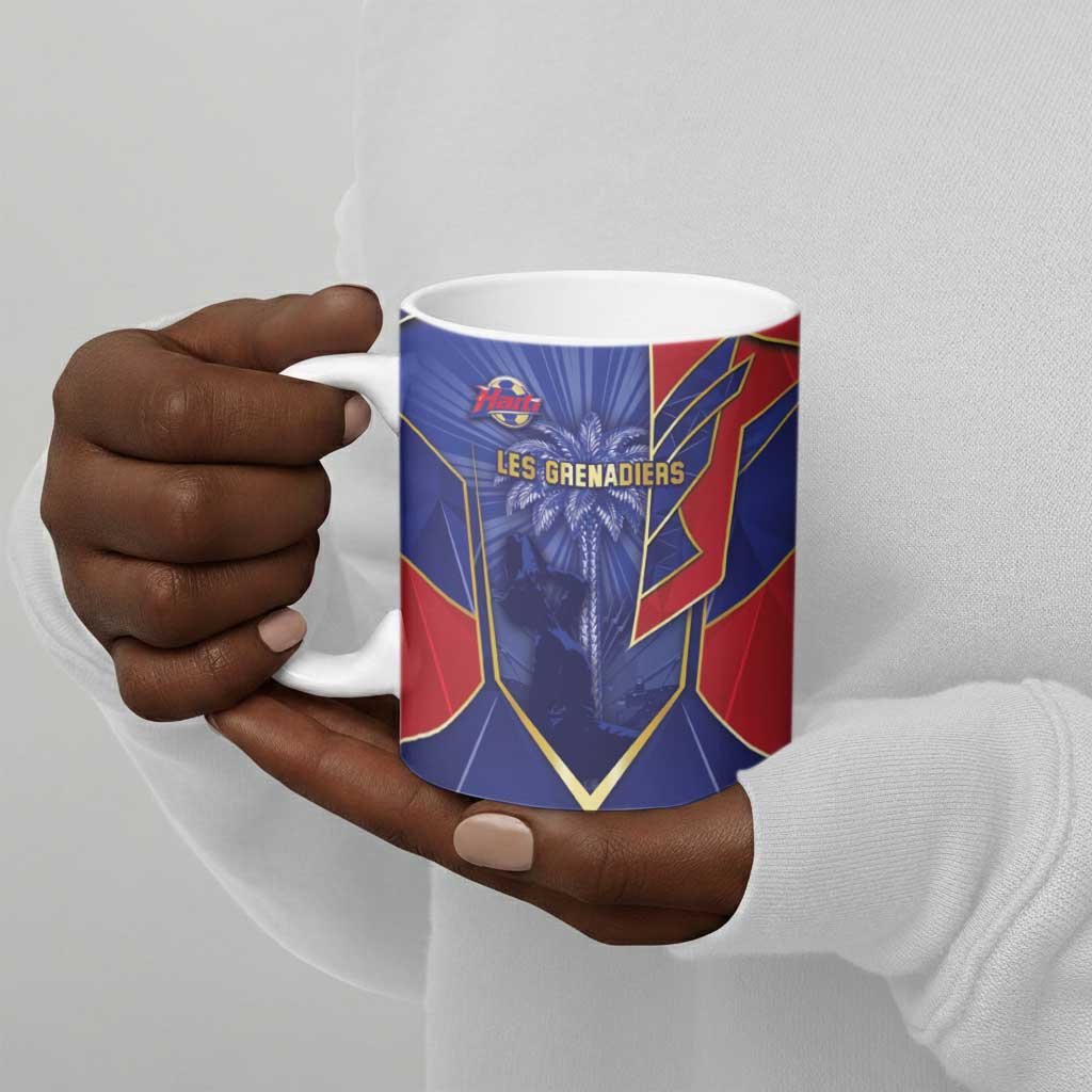 Custom Afro-Haitians Football Ceramic Mug Haitian Palm Tree Unique Style