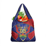 Custom Afro-Haitians Football Grocery Bag Haitian Palm Tree Unique Style