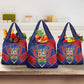Custom Afro-Haitians Football Grocery Bag Haitian Palm Tree Unique Style