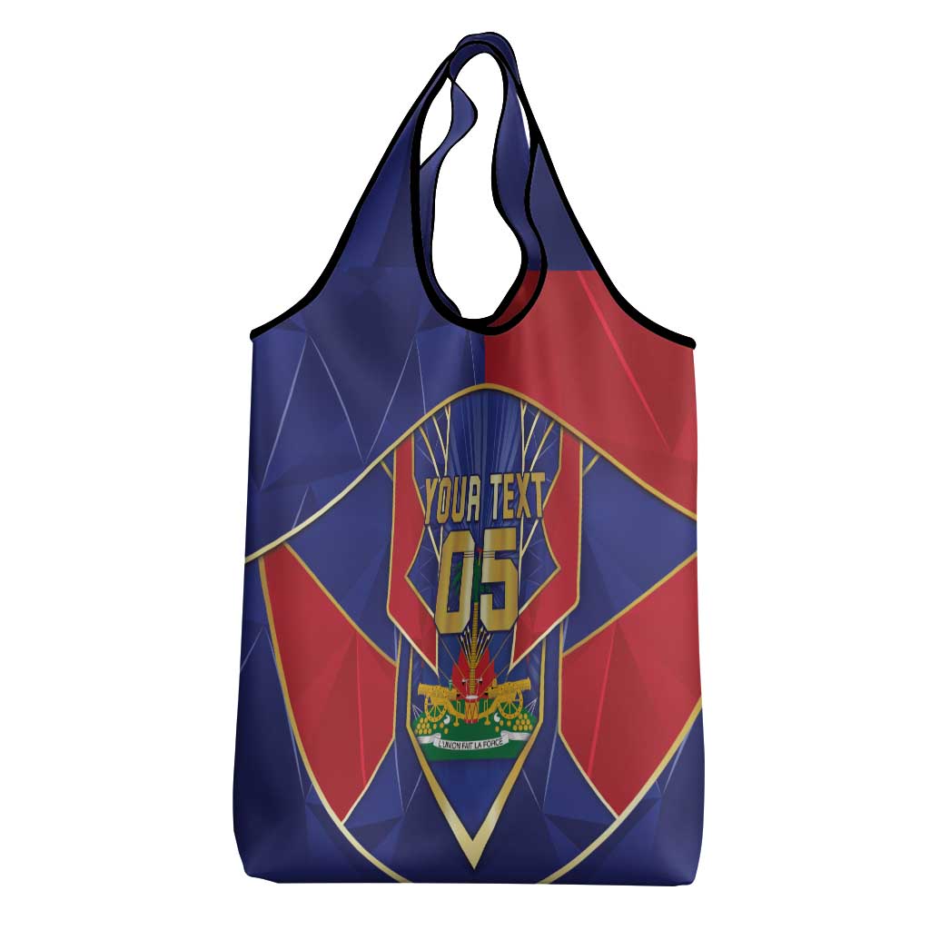 Custom Afro-Haitians Football Grocery Bag Haitian Palm Tree Unique Style