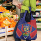 Custom Afro-Haitians Football Grocery Bag Haitian Palm Tree Unique Style
