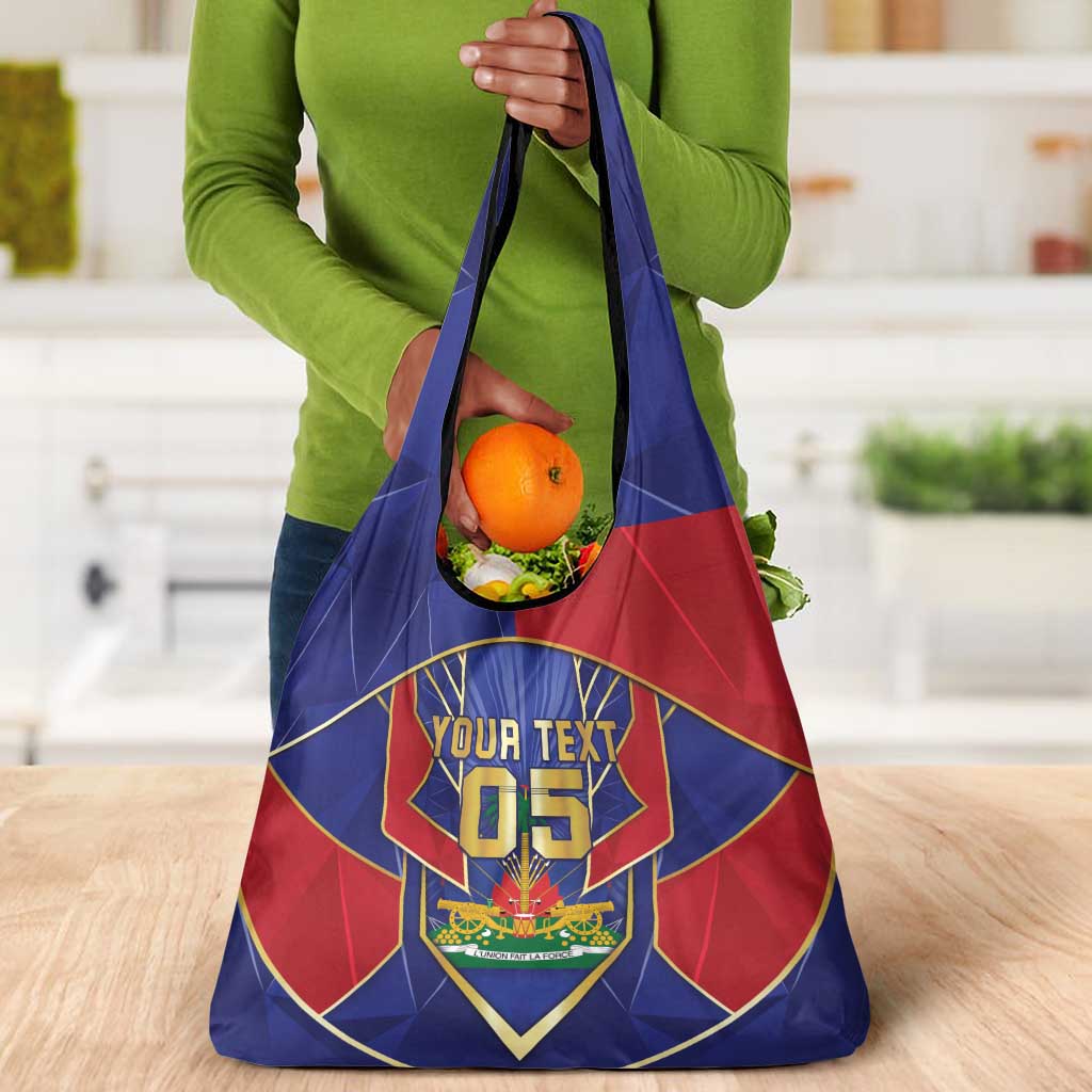 Custom Afro-Haitians Football Grocery Bag Haitian Palm Tree Unique Style