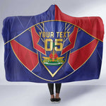Custom Afro-Haitians Football Hooded Blanket Haitian Palm Tree Unique Style