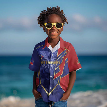 Custom Afro-Haitians Football Kid Hawaiian Shirt Haitian Palm Tree Unique Style