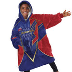 Custom Afro-Haitians Football Kid Wearable Blanket Hoodie Haitian Palm Tree Unique Style