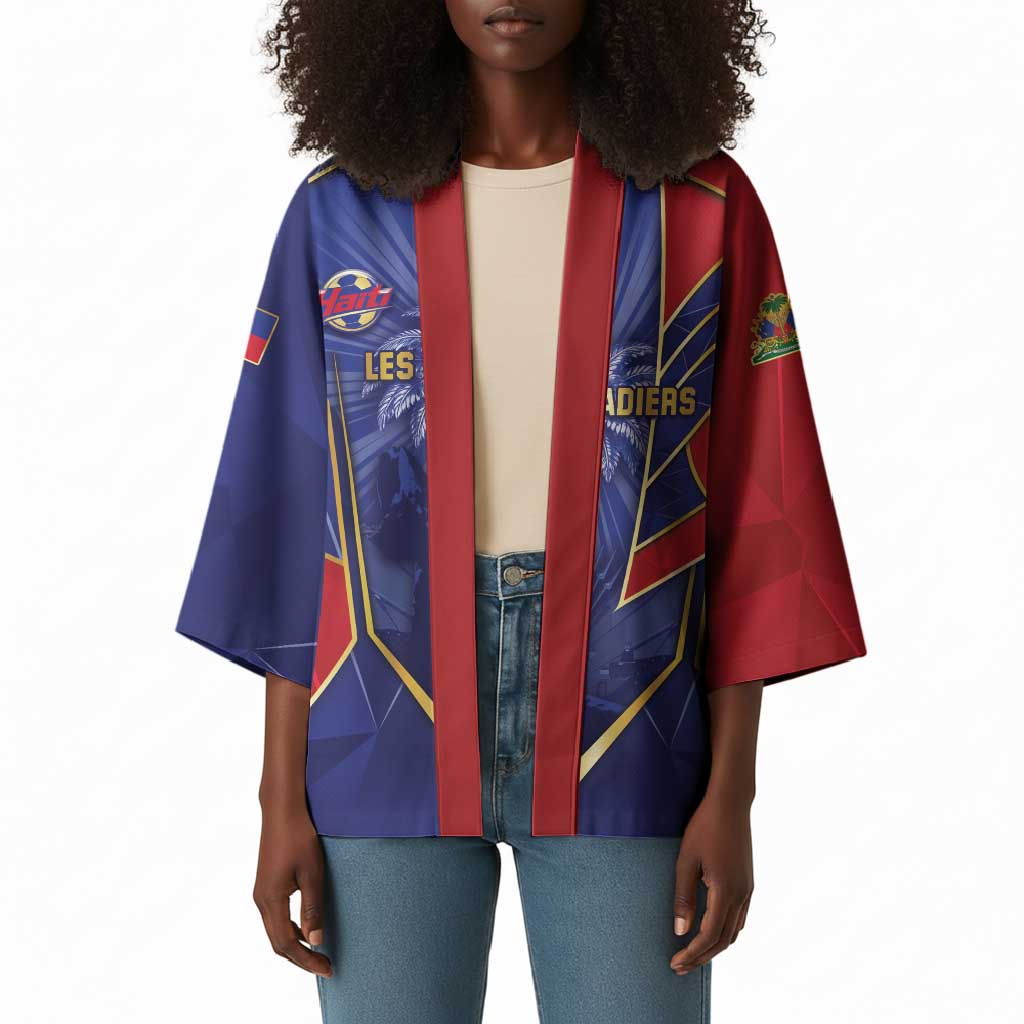 Custom Afro-Haitians Football Kimono Haitian Palm Tree Unique Style