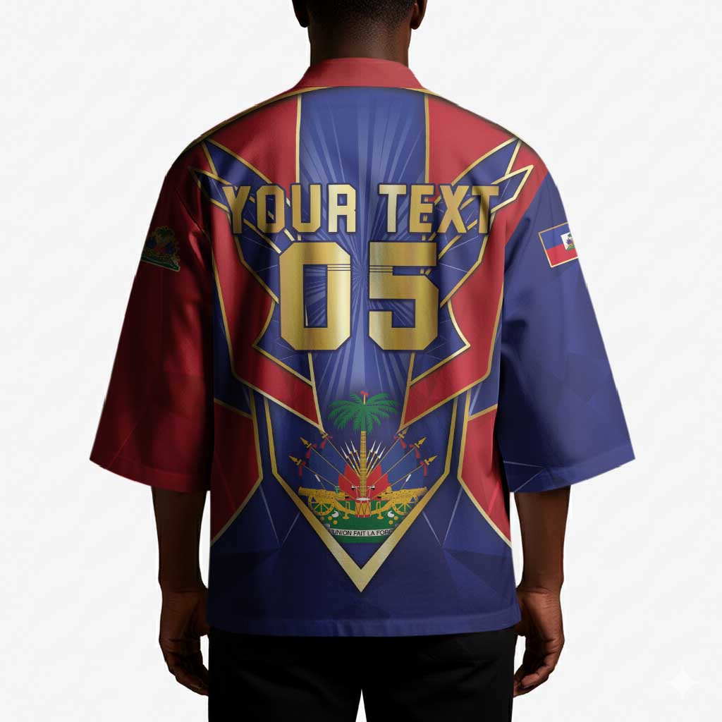 Custom Afro-Haitians Football Kimono Haitian Palm Tree Unique Style