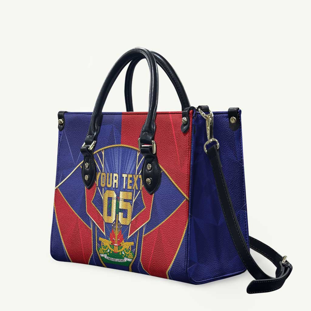 Custom Afro-Haitians Football Leather Bag Haitian Palm Tree Unique Style