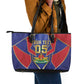 Custom Afro-Haitians Football Leather Tote Bag Haitian Palm Tree Unique Style