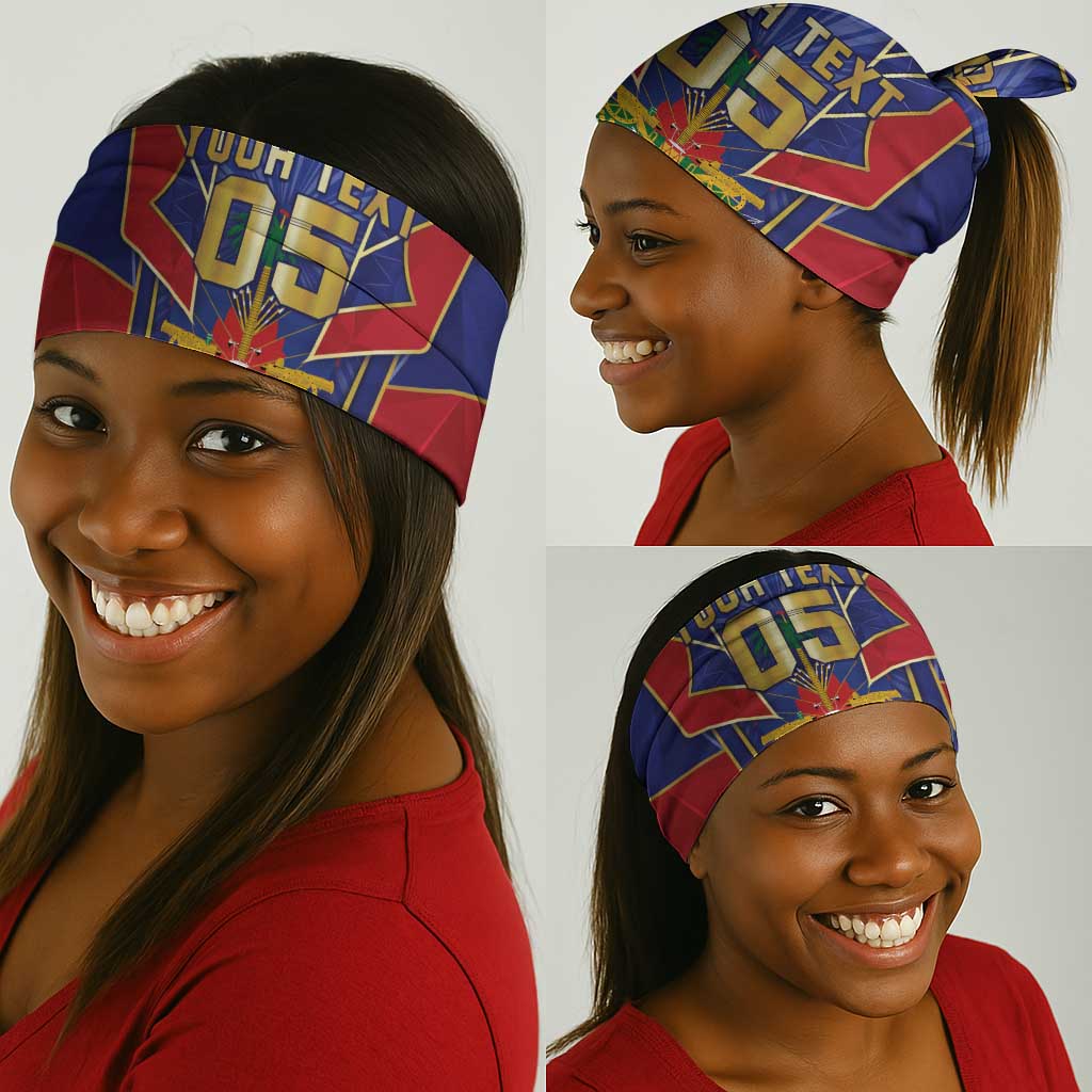 Custom Afro-Haitians Football Neck Gaiter Haitian Palm Tree Unique Style