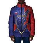 Custom Afro-Haitians Football Padded Jacket Haitian Palm Tree Unique Style
