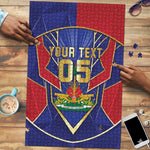Custom Afro-Haitians Football Puzzle Haitian Palm Tree Unique Style