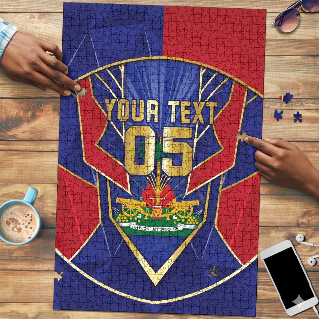Custom Afro-Haitians Football Puzzle Haitian Palm Tree Unique Style
