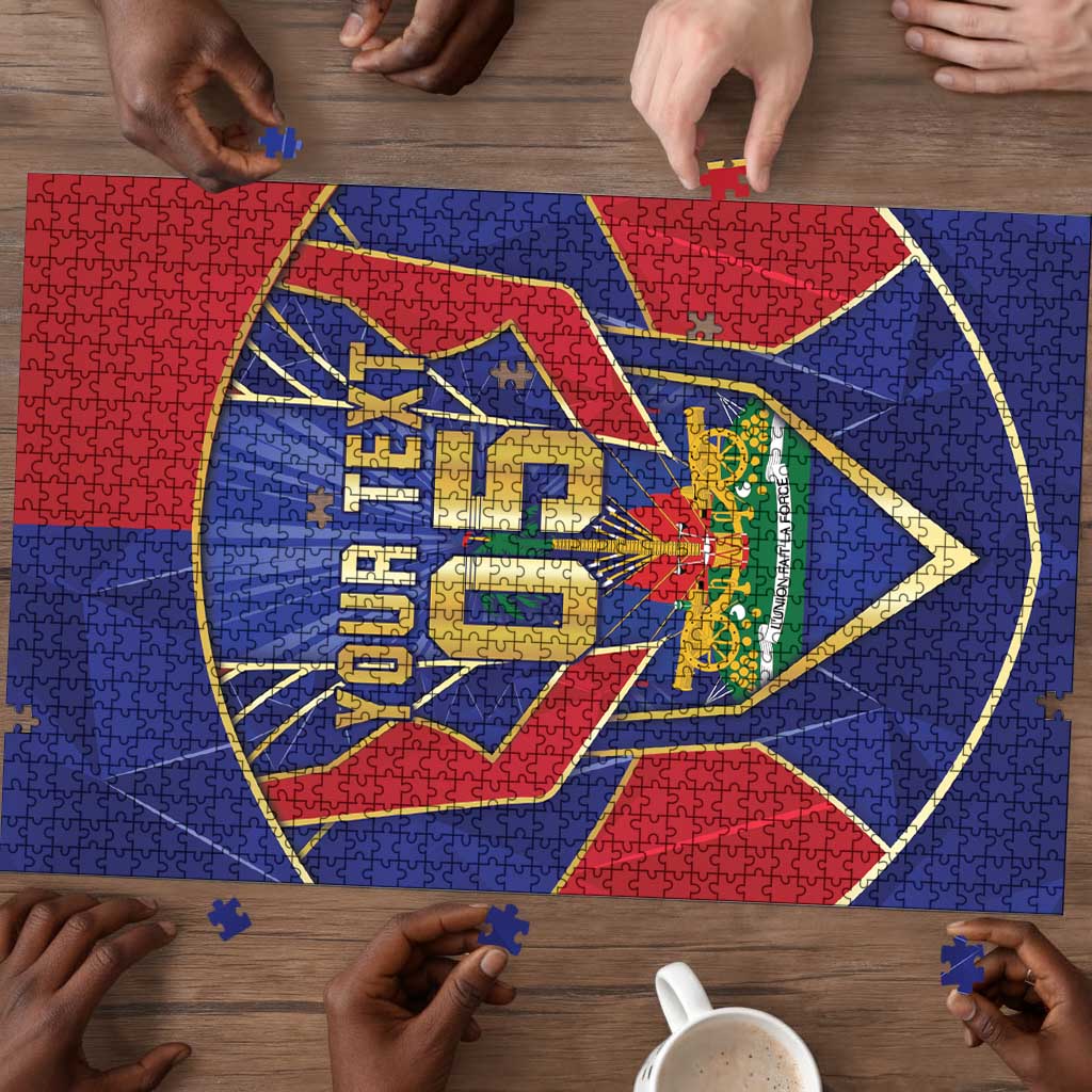Custom Afro-Haitians Football Puzzle Haitian Palm Tree Unique Style