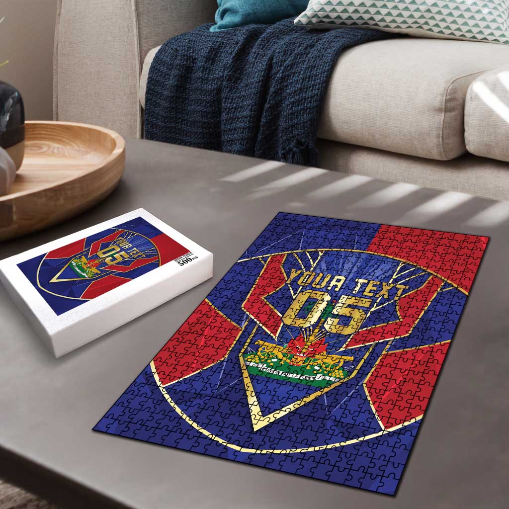 Custom Afro-Haitians Football Puzzle Haitian Palm Tree Unique Style