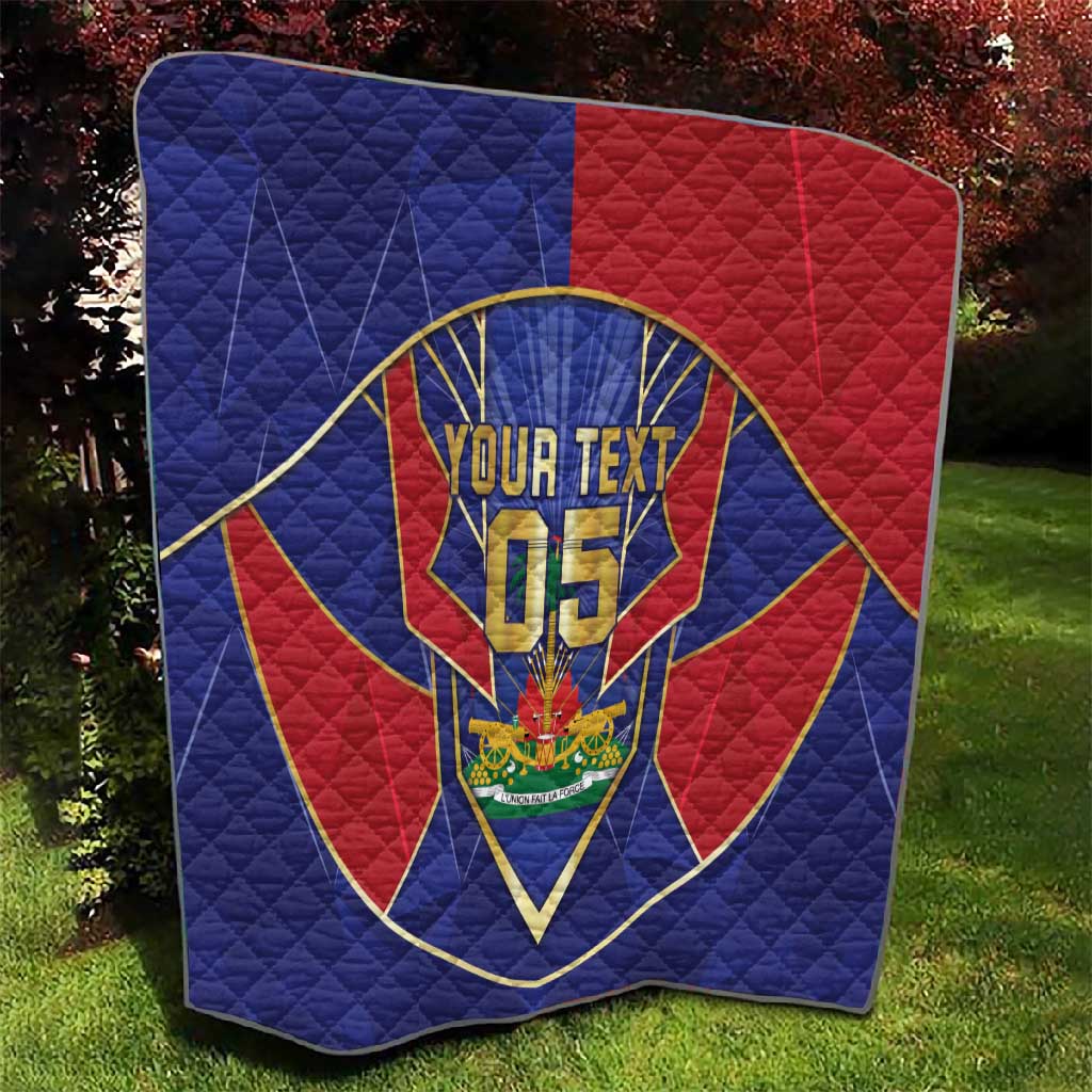 Custom Afro-Haitians Football Quilt Haitian Palm Tree Unique Style