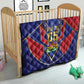 Custom Afro-Haitians Football Quilt Haitian Palm Tree Unique Style
