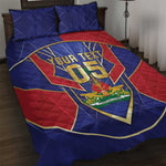 Custom Afro-Haitians Football Quilt Bed Set Haitian Palm Tree Unique Style